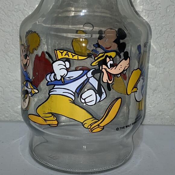 VTG Anchor Hocking Disney Juice Carafe Tea Pitcher & 4 Glasses Set Summer Sports - Picture 3 of 9